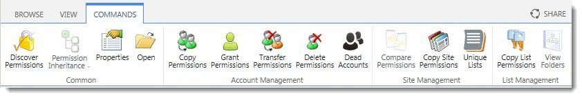 DeliverPoint dashboard - Commands Ribbon tab DeliverPoint dashboard - Commands Ribbon tab