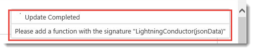 JSON display provider Please add a function with the signature LightningConductor(jsonData)