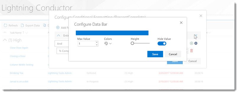 Configue Data Bar Configue Data Bar