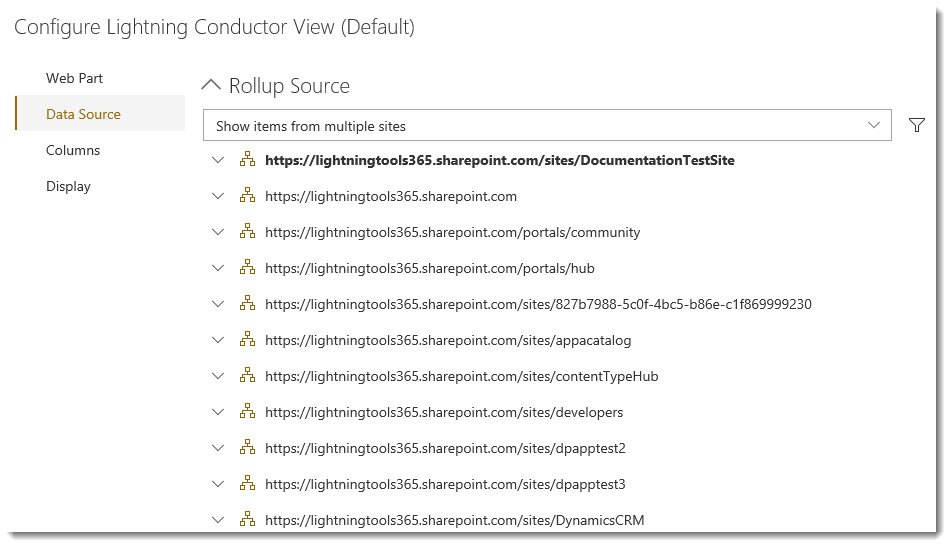 Data Source Rollup Multiple Sites Data Source Rollup Multiple Sites