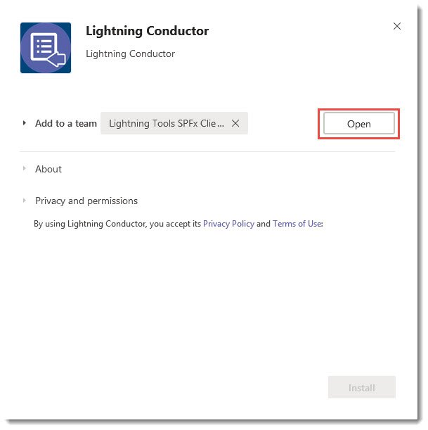 Teams custom app open Teams custom app open
