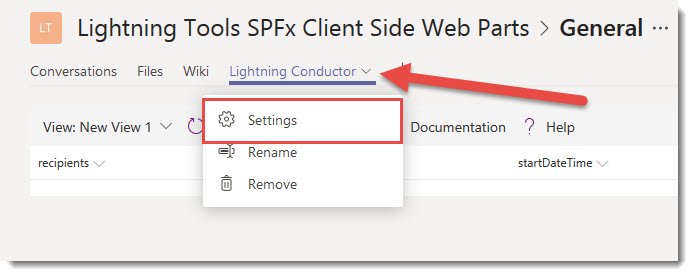 Click Settings to configure app Click Settings to configure app