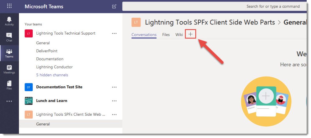 Add a tab to Teams site Add a tab to Teams site