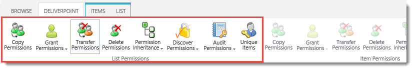 DeliverPoint Ribbon tab List Managment DeliverPoint Ribbon tab List Managment