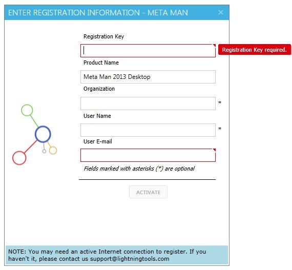 Register License Key Enter license information and then click Activate.