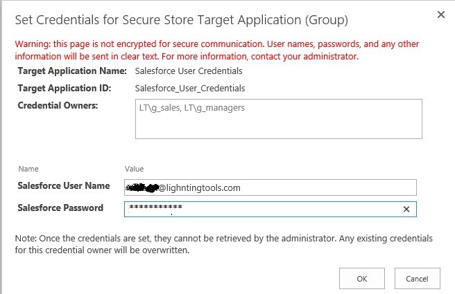 Type Salesforce user name and password Type Salesforce user name and password