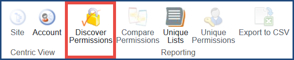 Discover Permissions Ribbon Discover Permissions Ribbon