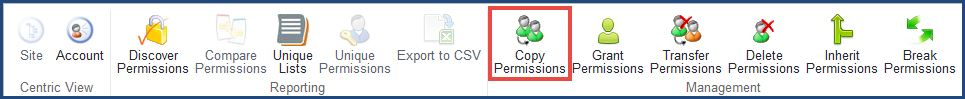 DeliverPoint Add-In Copy Permissions Ribbon DeliverPoint Add-In Copy Permissions Ribbon