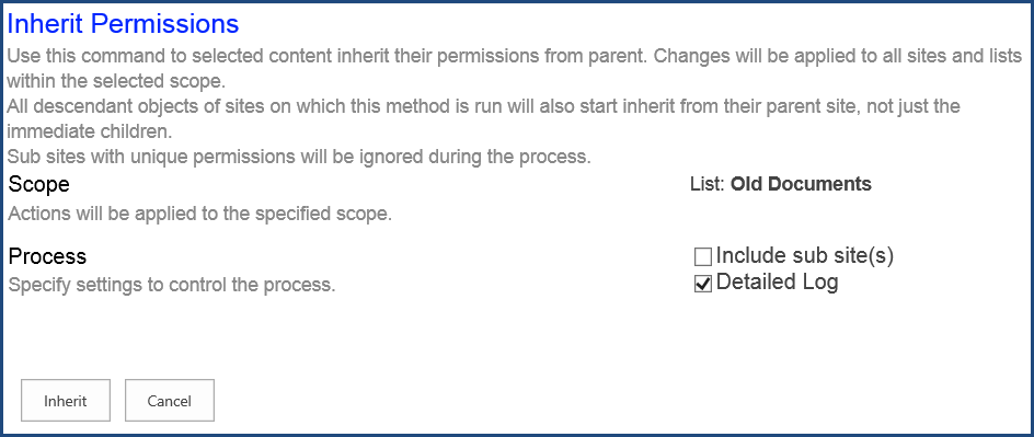 DeliverPoint Add-In Inherit Permissions DeliverPoint Add-In Inherit Permissions