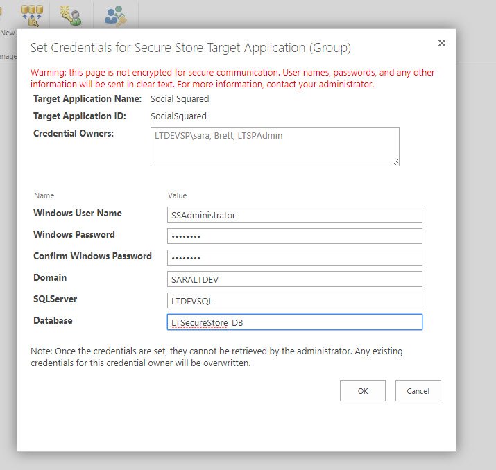 Configuring Secure Store Social Squared 2013/2016 9