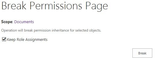 Permission Inheritance Click Break Permission Inheritance Click Break