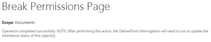 Permission Inheritance Completed Successfully Permission Inheritance Completed Successfully