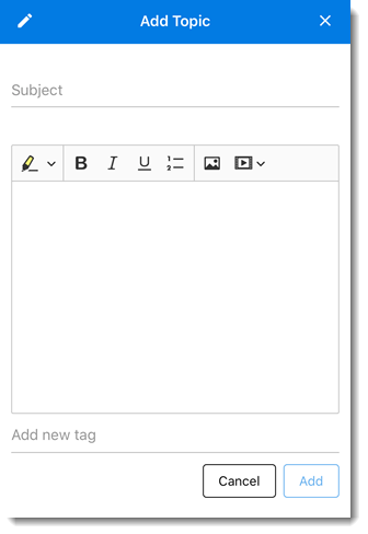 Add Topic Button Add or Reply to a Post - Social Squared 2013/2016 - 9
