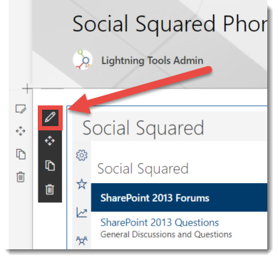 Edit web part Edit web part