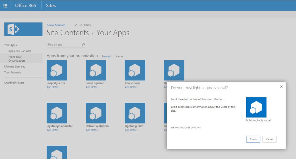 Trust the Social Squared Add-In Trust the Social Squared Add-In