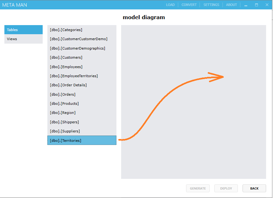 Drag a table onto the design surface Drag a table onto the design surface