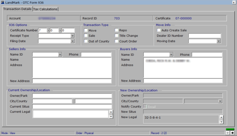 936 Module - Personal Property Appraisal File - 1