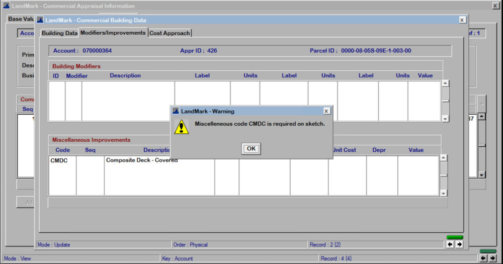Miscellaneous Improvements/Modifiers - Commercial Appraisal File - 1
