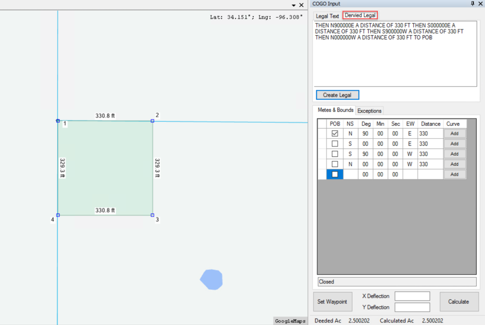 Cogo Examples Adding By COGO - MapAnalyzer - 1