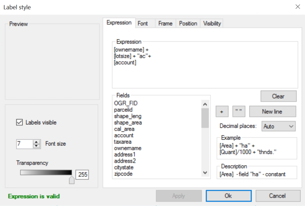 Label Examples - MapAnalyzer - 1