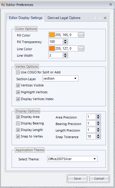 Editor Preferences - MapAnalyzer - 2
