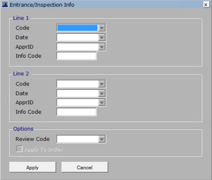 Entrance Codes - Residential Appraisal File - 1