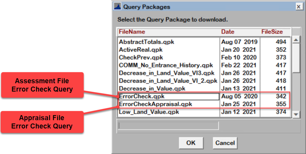 Error Check Query Assessment File 1