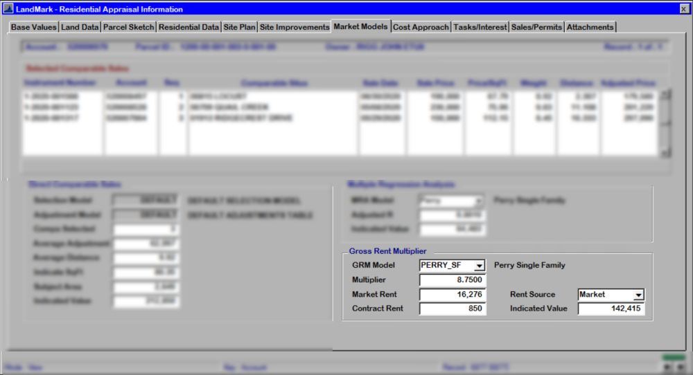 Gross Rent Multiplier Residential Appraisal File 1