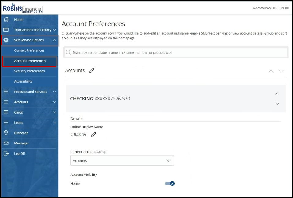 Account Preferences - Digital Banking User Guide - 1