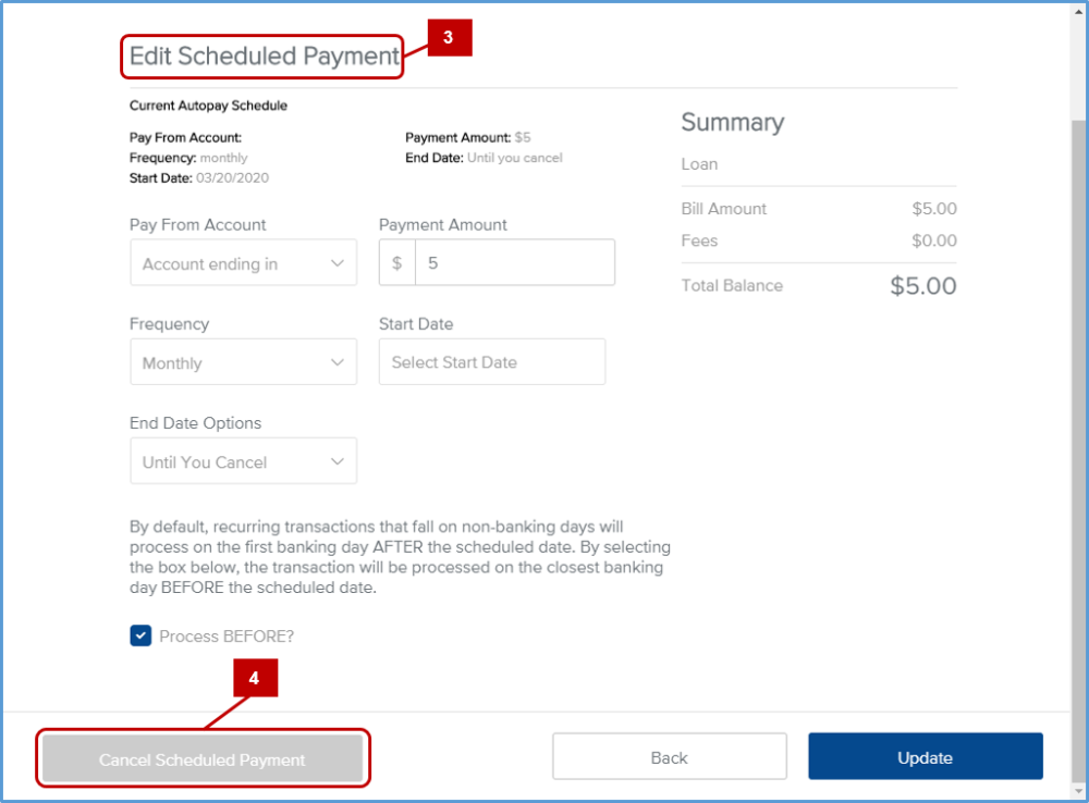 Cancelling Payment - Digital Banking User Guide - 1