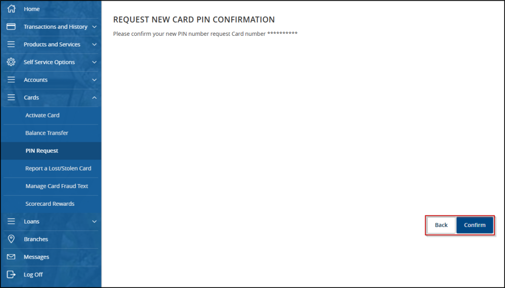 PIN Request - Digital Banking User Guide - 1