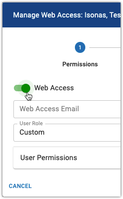 Setting up Web Access for a User - Pure Access Product Manual - 1