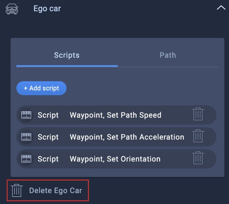 Create a basic scenario using the Path Driven Ego car - Cognata User ...