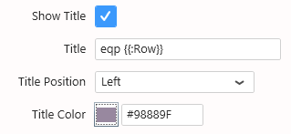 Card Title configuration Card Title configuration