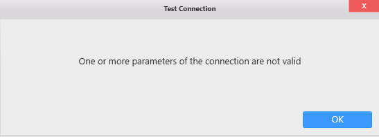 connection test not OK connection test not OK