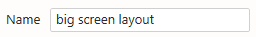 layout name config layout name config