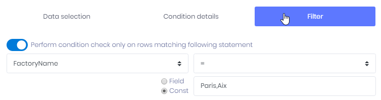 Schedule Trigger alert Condition Filter Schedule Trigger alert Condition Filter
