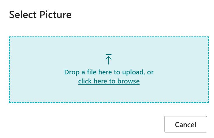 Screenshot of the attach an image file window.