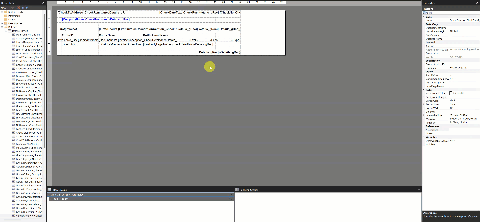 A video of adding a vendor number field to a remittance report.