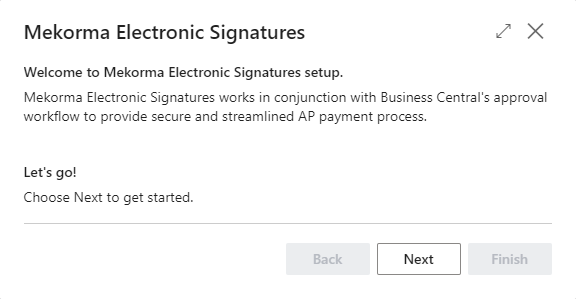 Assisted setup home page