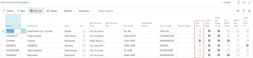 Screenshot showing the General