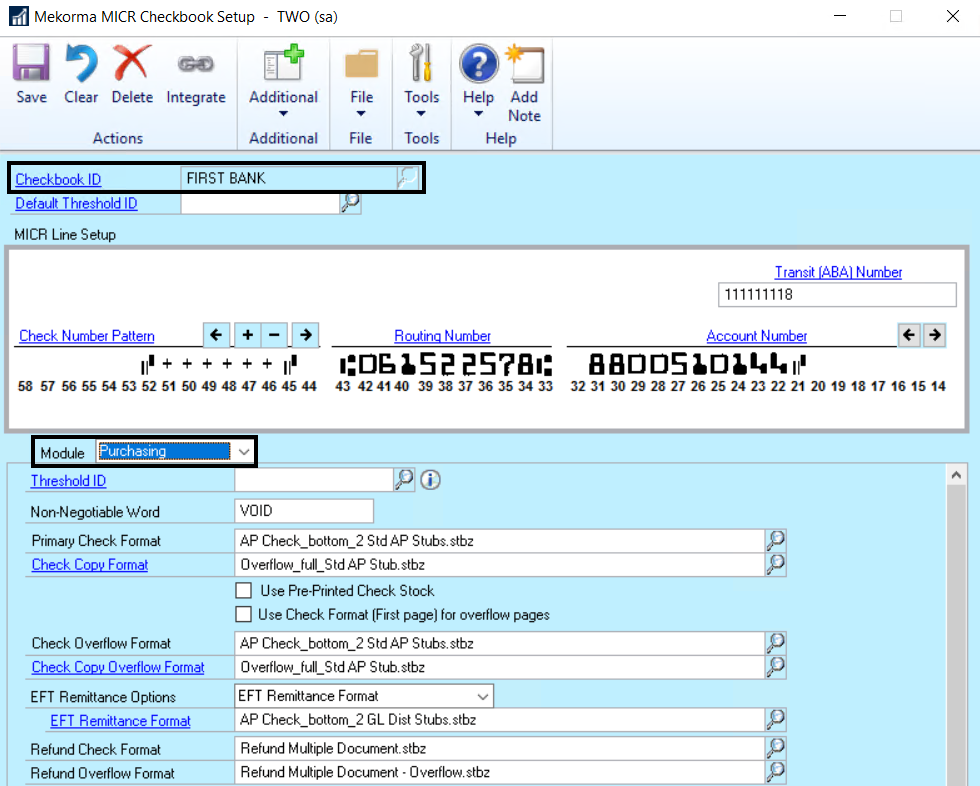 Choose Check Formats From The Check Format Library Mekorma Products User Guide Build X78