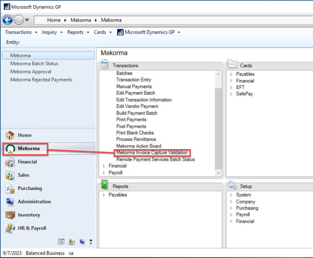 Confirming Invoice Capture Setup - Mekorma Invoice Capture User Manual ...