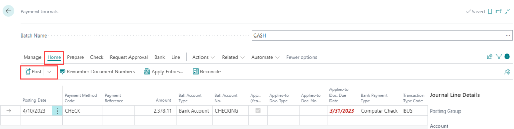 Post your check Post your check