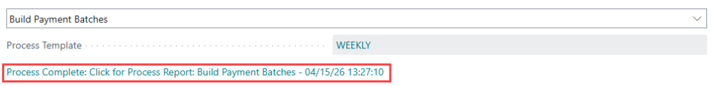 Click the Process Complete URL to open the process report for that specific Action Board run. Process report available after processing an Action.