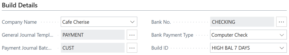 Define the parameters of the Process Template Screenshot of the parameters that have been defined for a Process Template.