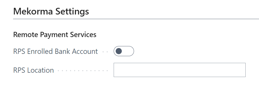 Screenshot of the Remote Payment Services enrollment button.