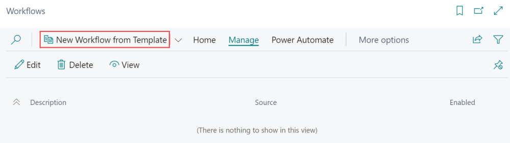 Screenshot of creating a new workflow.