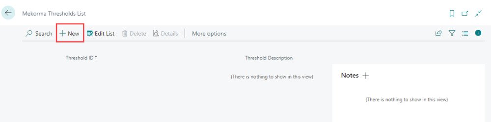 Creating new threshold
