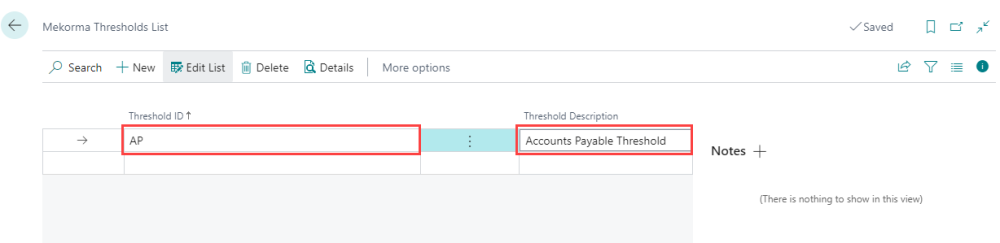 Add threshold ID and description